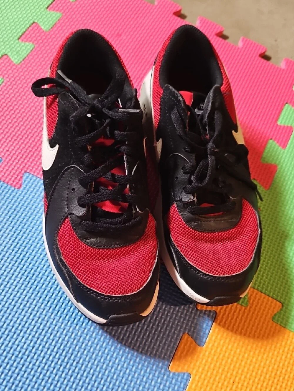 Nike Kids Red, Black & White Air Max Sneakers
